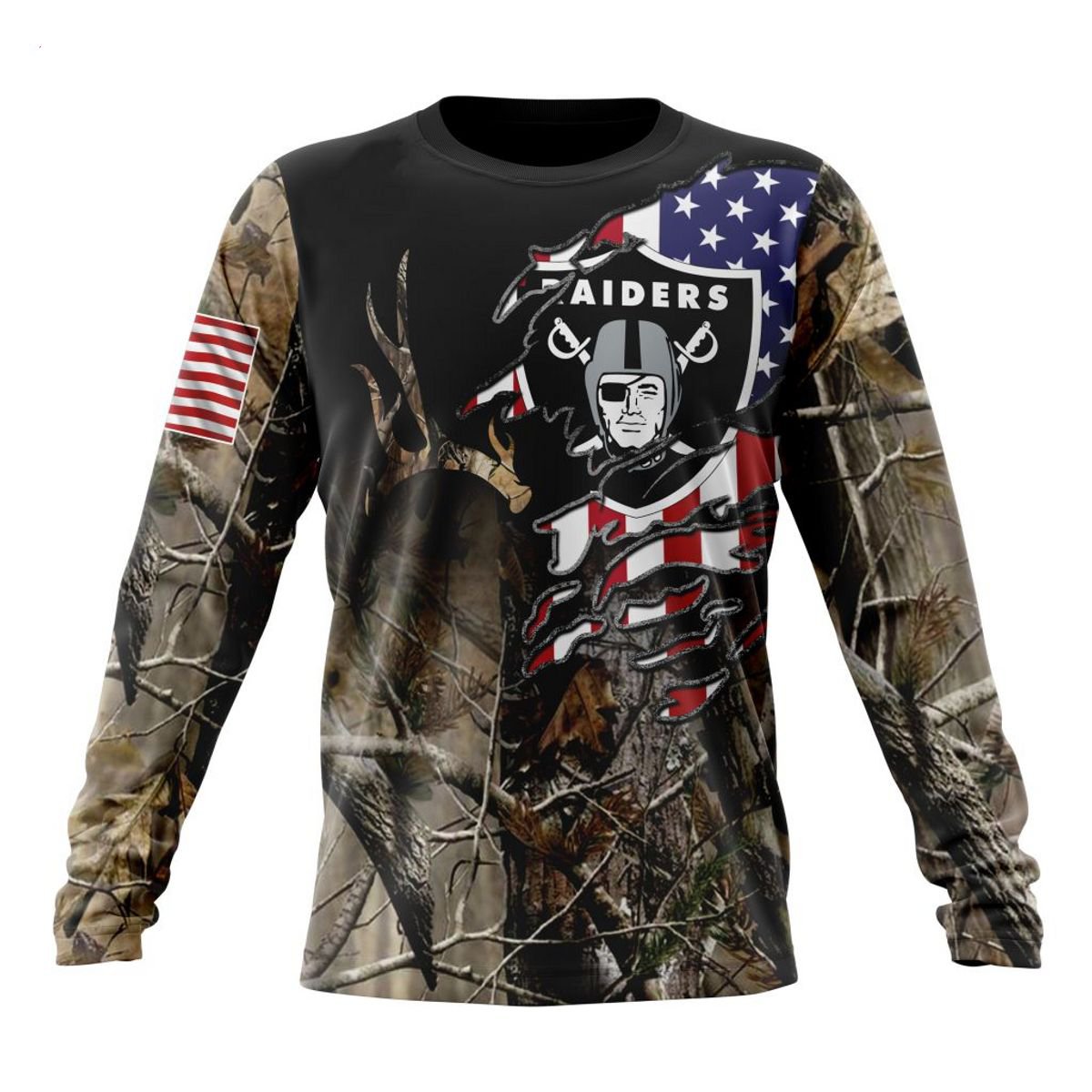 LAS VEGAS RAIDERS 3D HOODIE CAMO REALTREE HUNTING