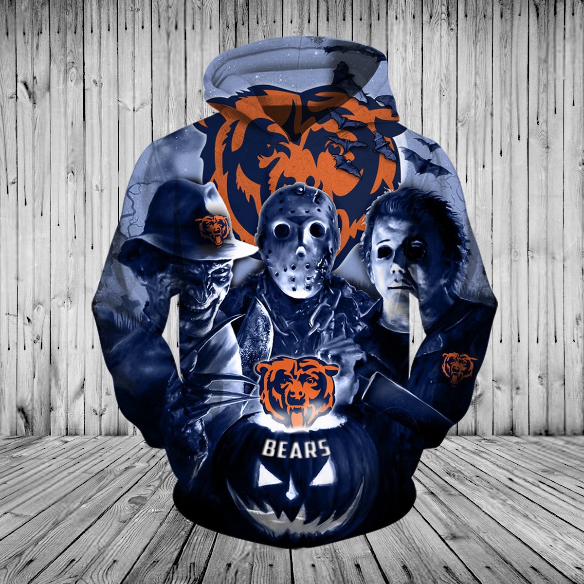 BEARS 3D HOODIE HORROR MOVIE 3D7