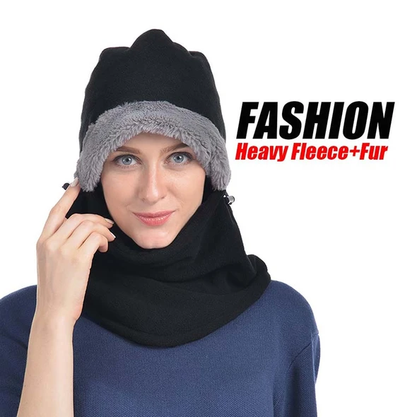 Unisex Windproof & Warm & Ear Protection & Face Protection Heavy Fleece Balaclavas