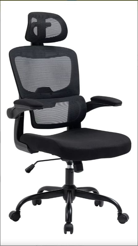 Silla de oficina ergonómica - estilo moderno con reposacabezas y reposabrazos regulables y respaldo regulable