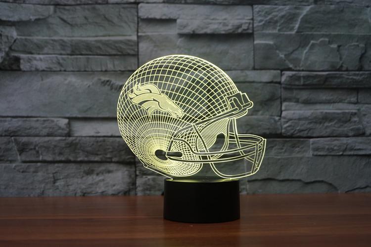 DENVER BRONCOS 3D LAMP PERSONALIZED