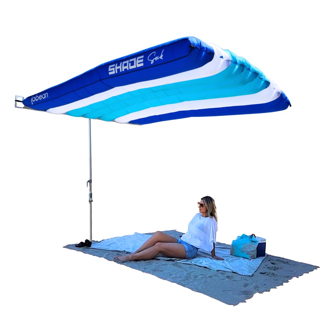 ShadeSock - Toldo de playa inflable accionado por viento y sin instalación