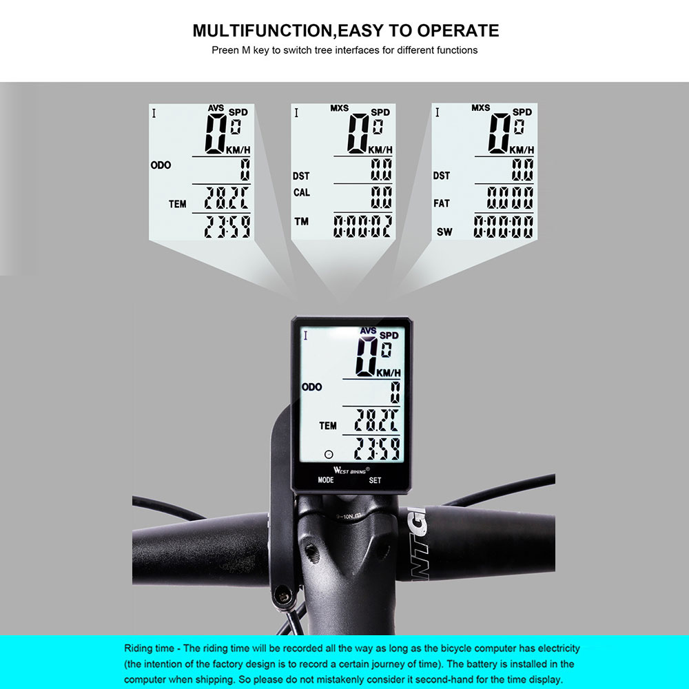 Higomore™ Bicycle Odometer Stopwatch Speedometer