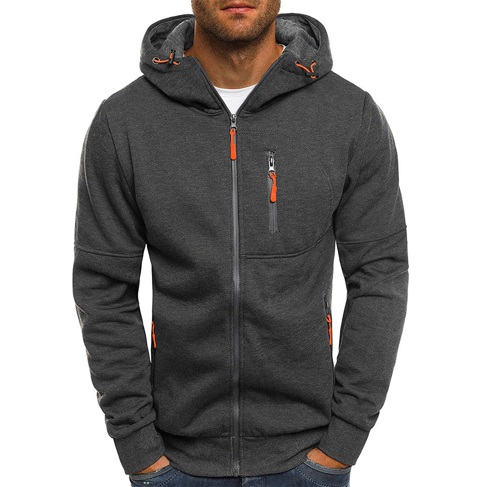 Castillotigo™ Novedades Chaqueta de hombre Athleisure Jacquard Cardigan con capucha