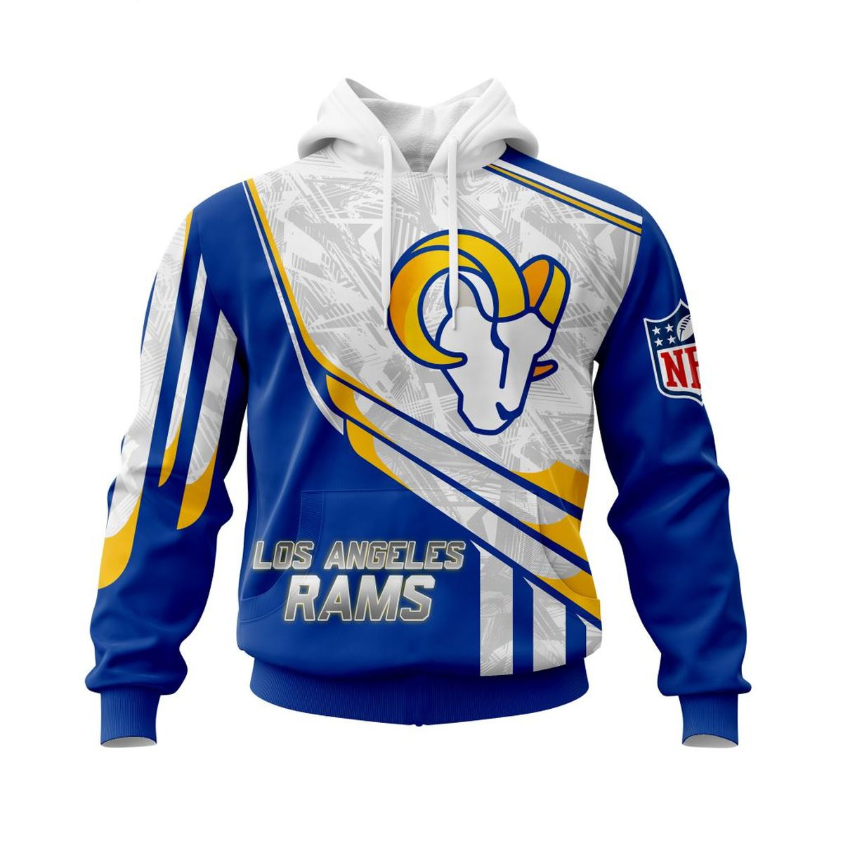 LOS ANGELES RAMS 3D HOODIE SKULL0801