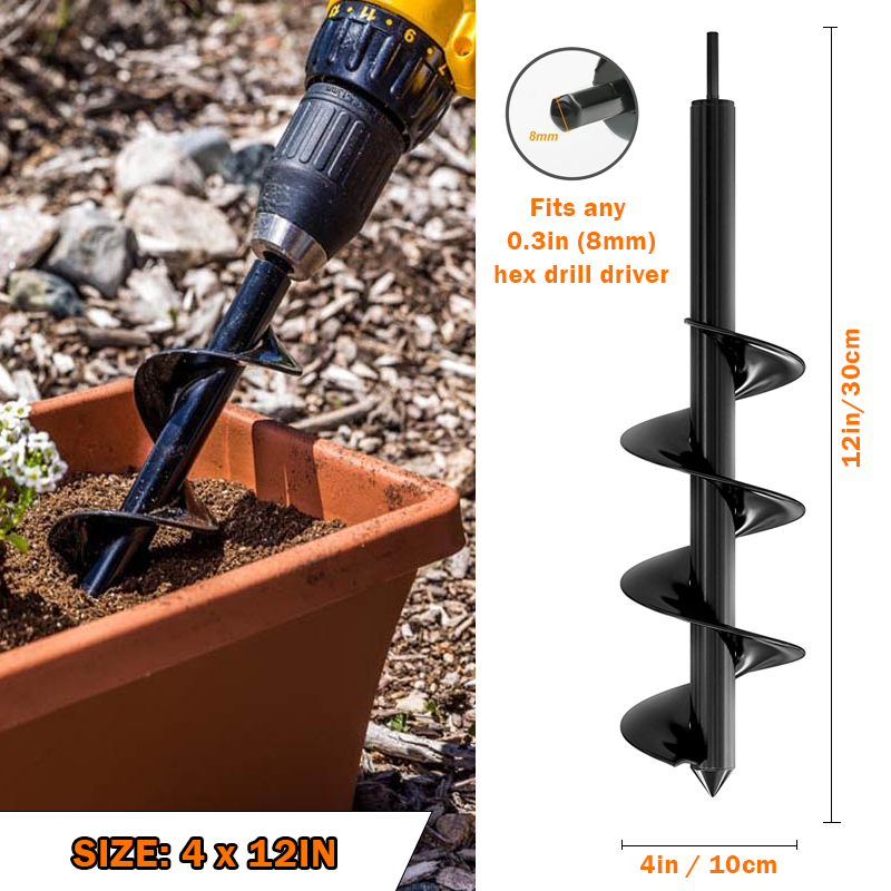 Premium Universal Spiral Hole Drill Planter Infinityremote