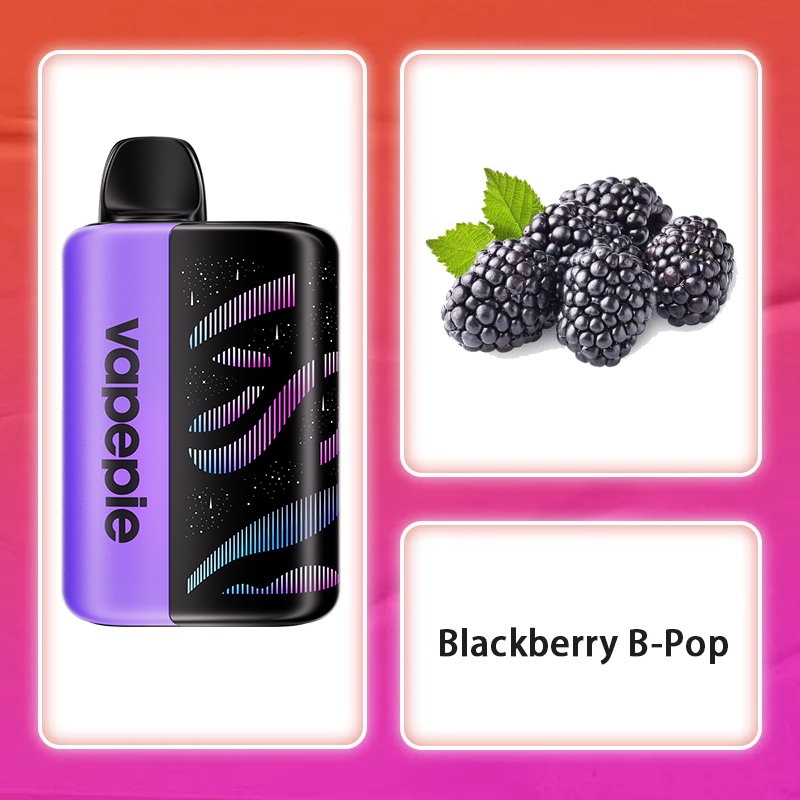 Blackberry B-Pop Flavor Vape | Vapepie 35000 Puffs Galactic Gleam