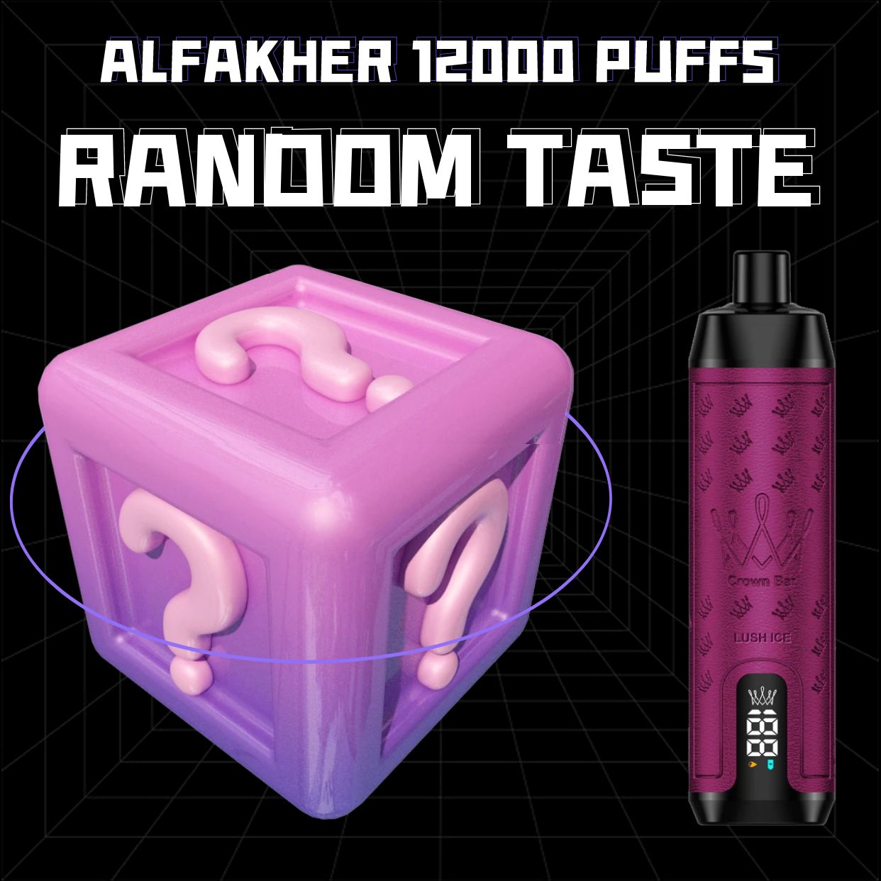 AlFAKHER 12000 PUFFS CROWN BAR