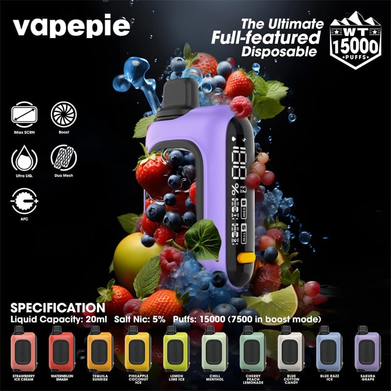 Vapepie RO 15000 PUFFS - 10 Flavors (Over 90,000 positive reviews)