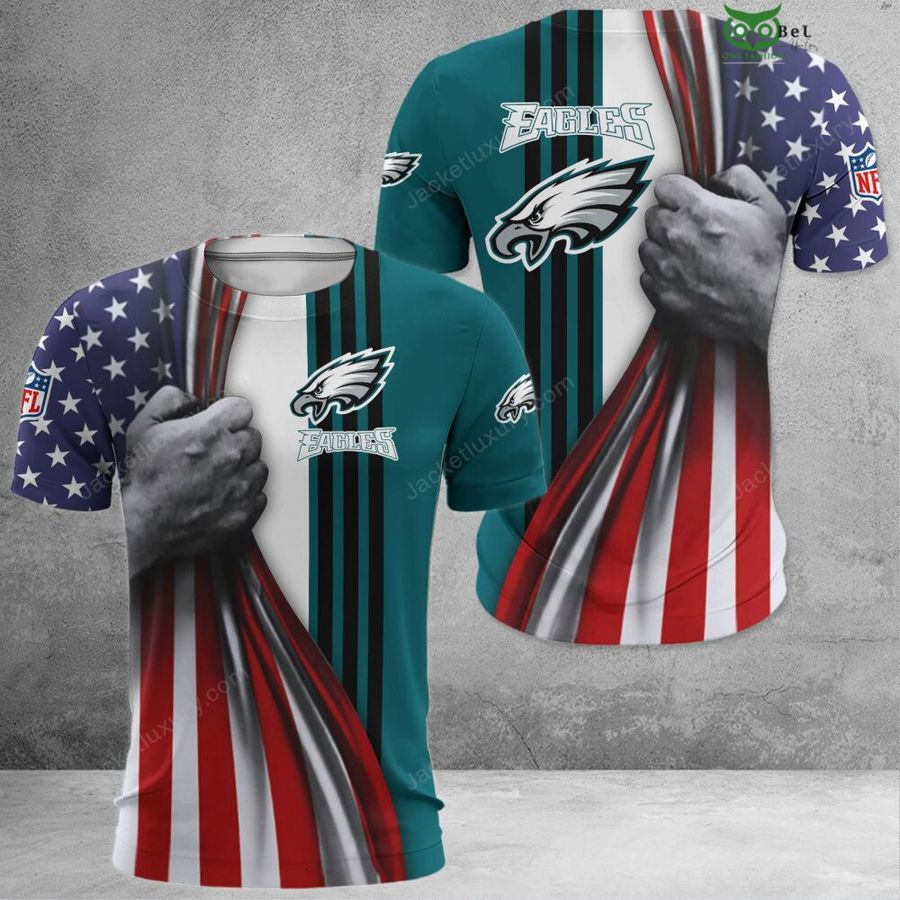 PHILADELPHIA EAGLES 3D HOODIE SKULL0804