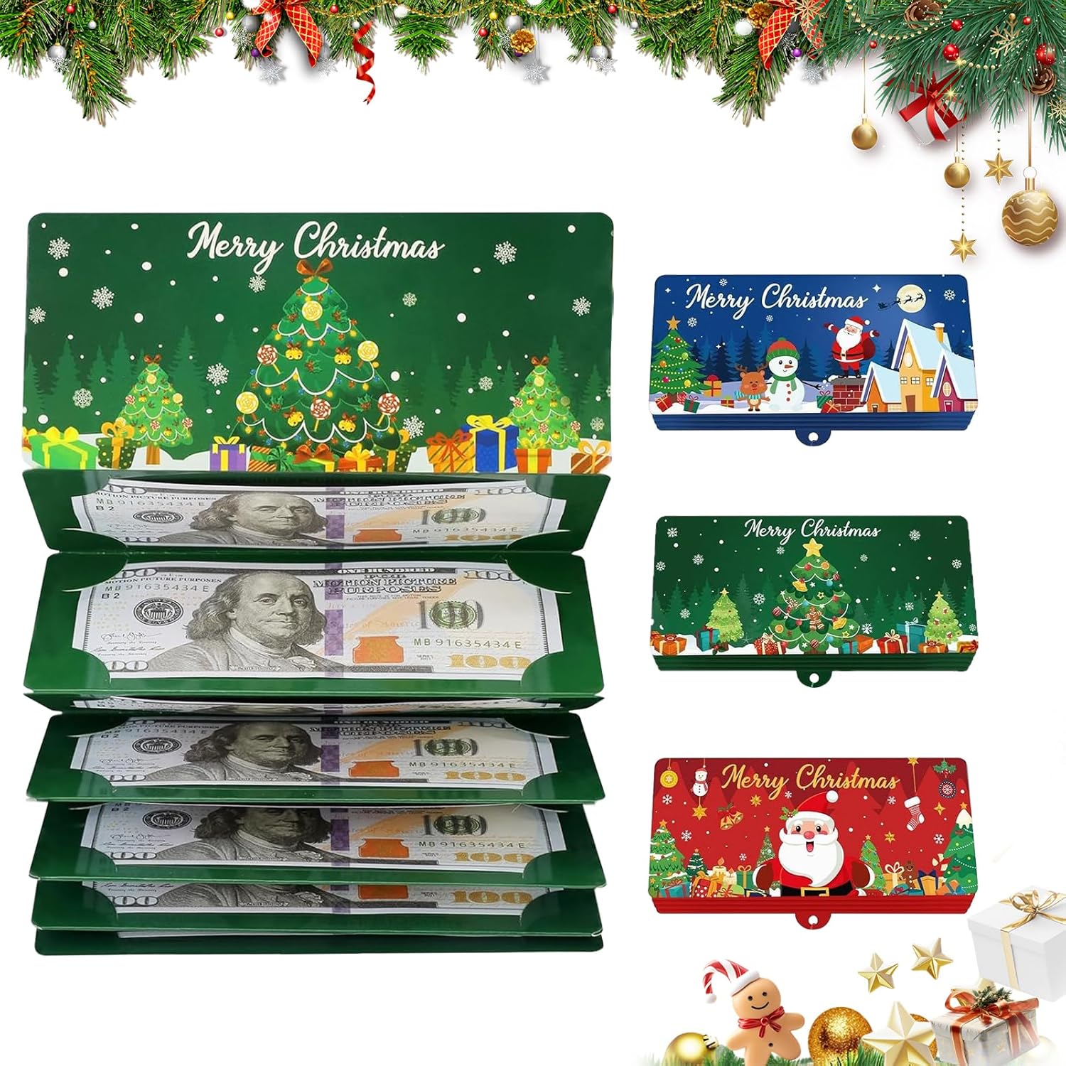 🔥LAST DAY 49% OFF - 3PCS Surprise Card Holder Christmas Cashs Money Clip
