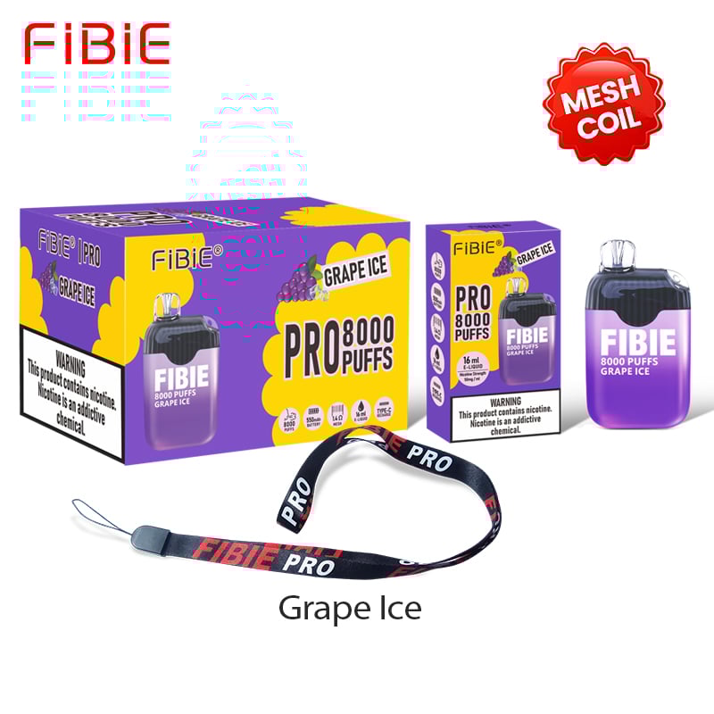 Icy Grape Flavor Vape | FIBIE 8000 Puffs Disposable