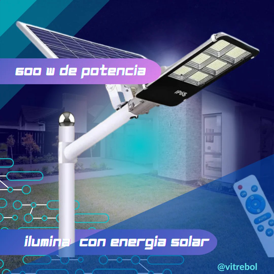 Reflector de potencia LED de 600 W con panel de luz de carga solar