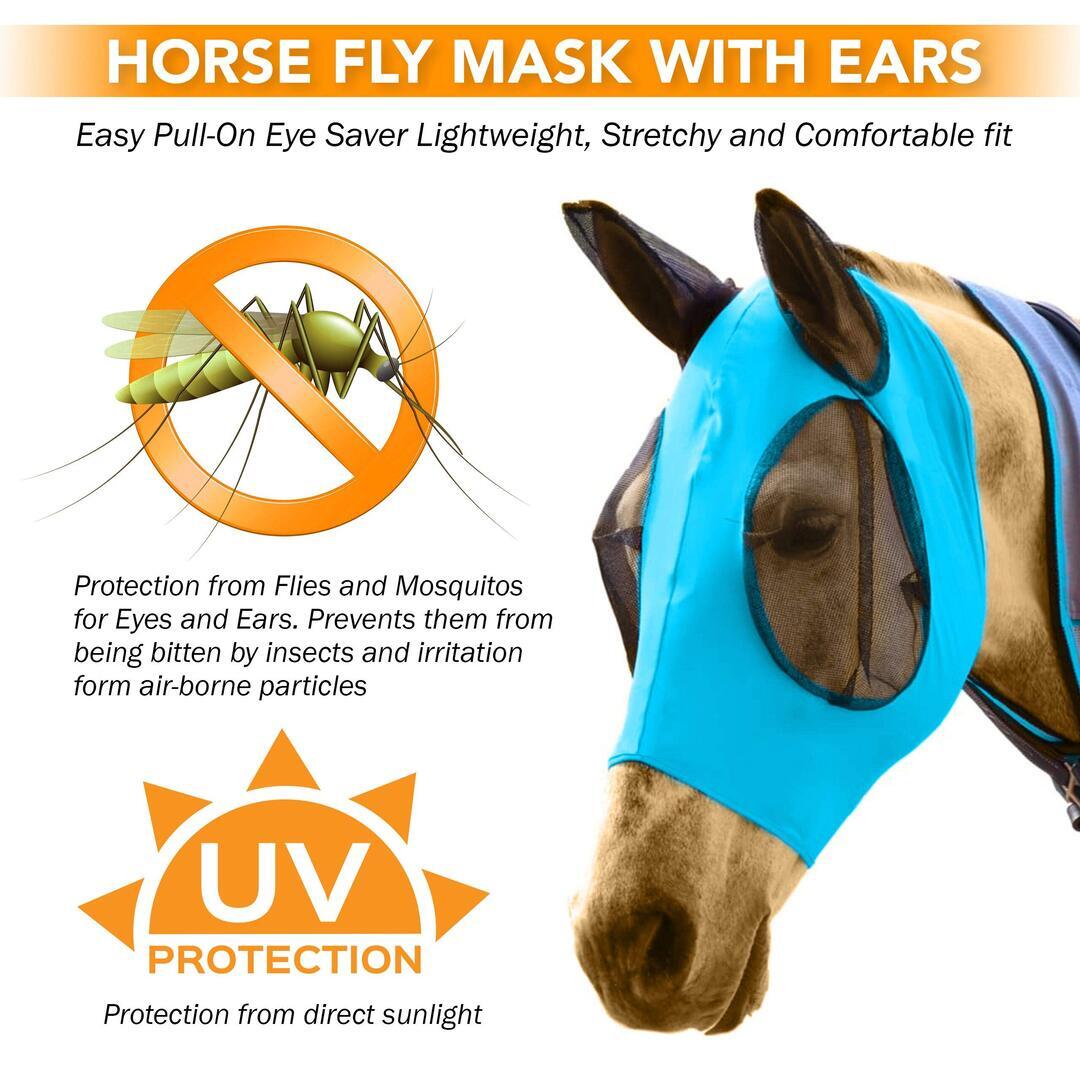 Comfort Fit Anti-Fly Breathable Mesh Equine Mask