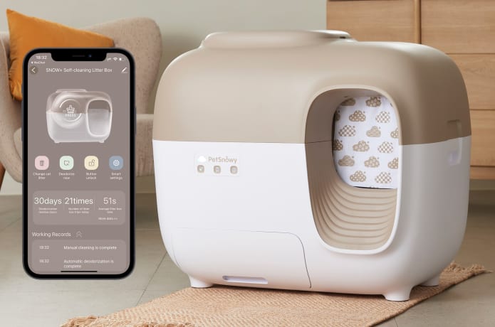 ⏰  Innovative Self-Cleaning Litter Box