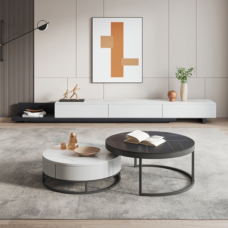 Conjunto de Sala de Estar Aalto con Elegante Piedra Sinterizada