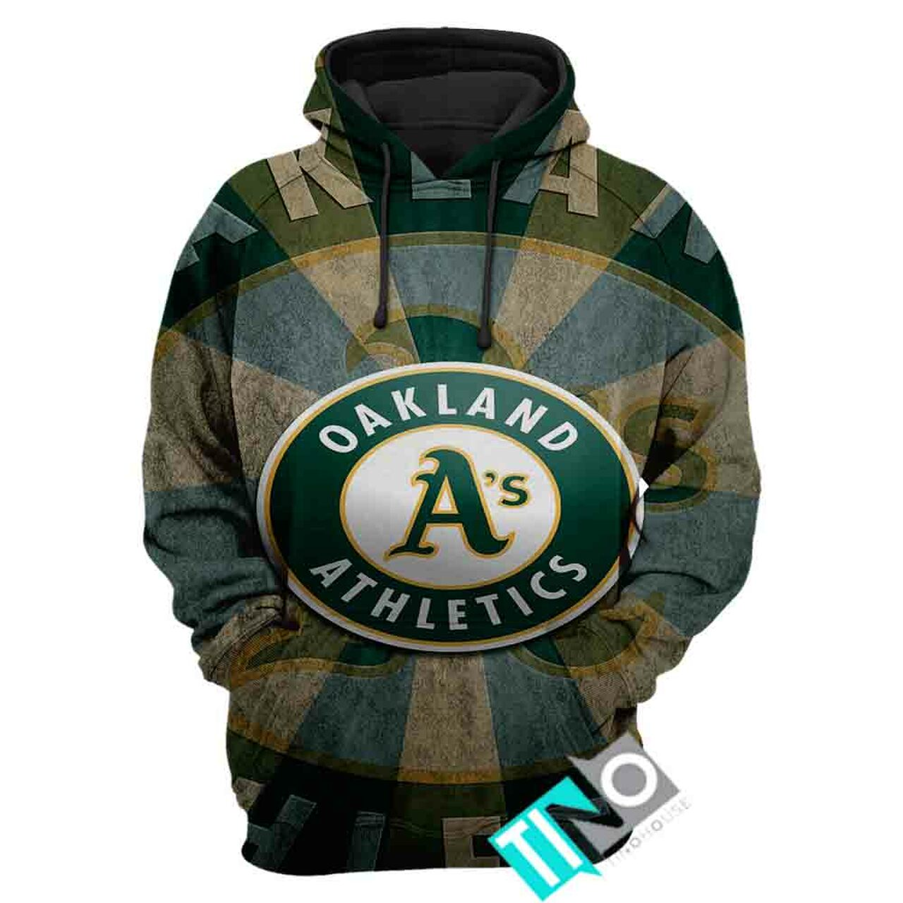 OAKLAND ATHLETICS 3D CASUAL HOODIE 102