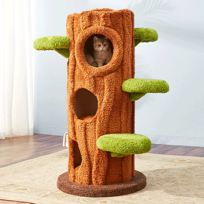 🔥Venta de Amazon último día🔥Cama con estructura de escalada de simulación de lujo para árbol para gatos múltiples