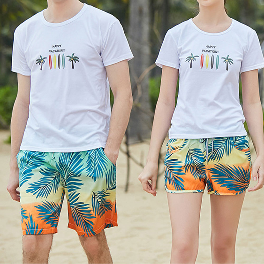 Castillotigo™ Shorts de playa de secado rápido para parejas
