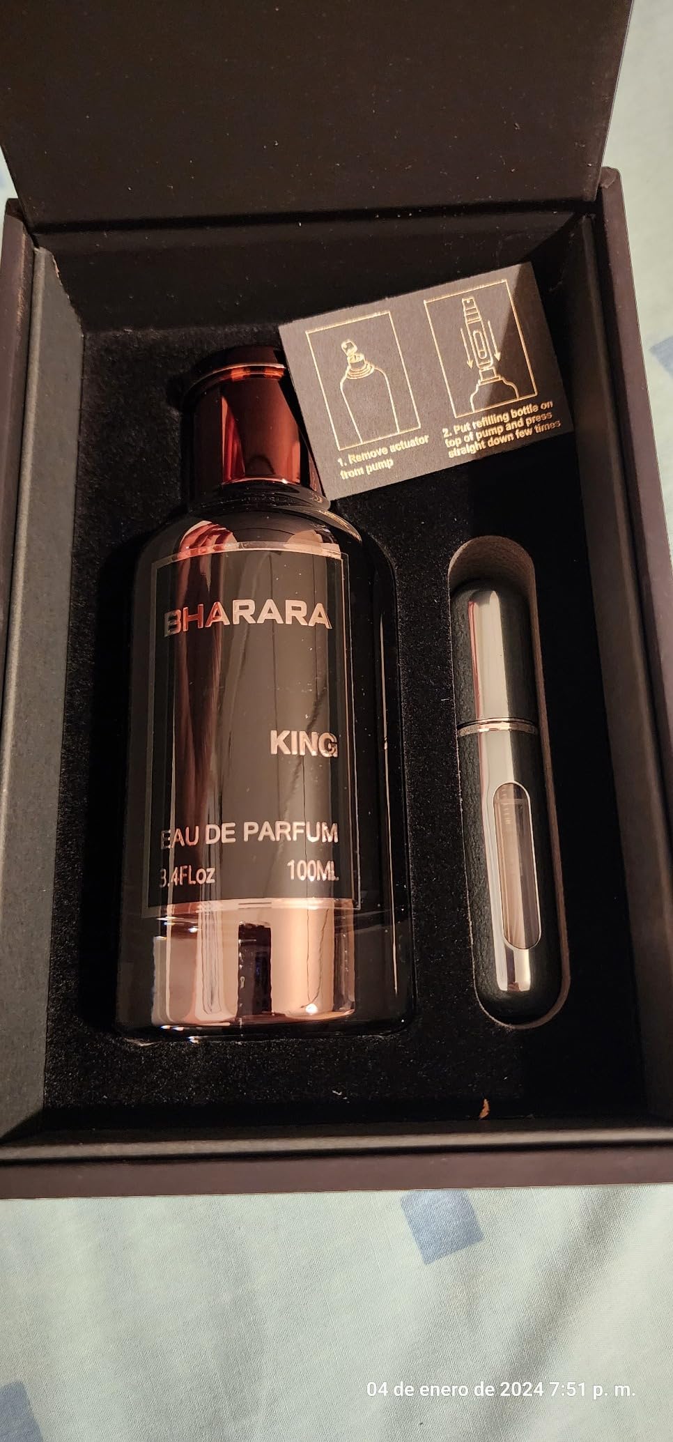 Bharara King For Men Eau de Parfum en aerosol, 3.4 onzas