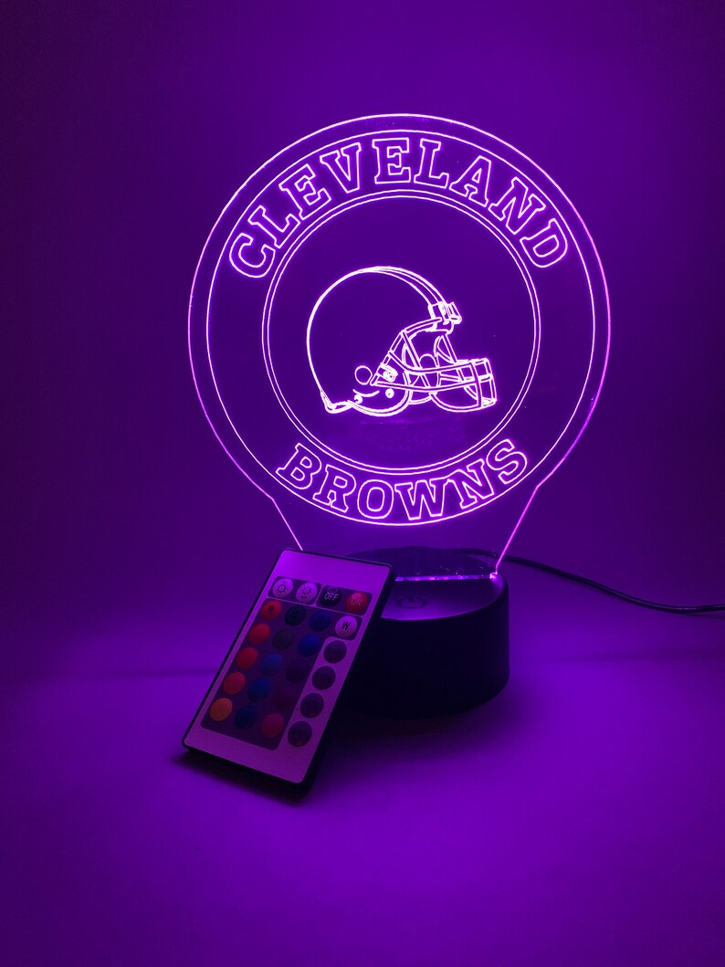 CLEVELAND BROWNS 3D LAMP PERSONALIZED