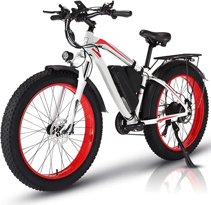 🚲(Free Shipping)Wide tire electric bike with 1000W 48V/17.5Ah removable battery 31MPH🚲