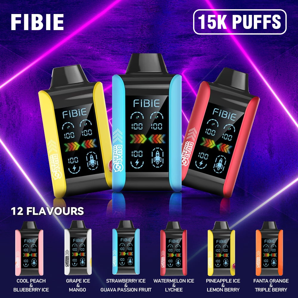 🔥FIBIE 15000 PUFFS - 12 Flavors (Jede hat zwei Geschmacksrichtungen)