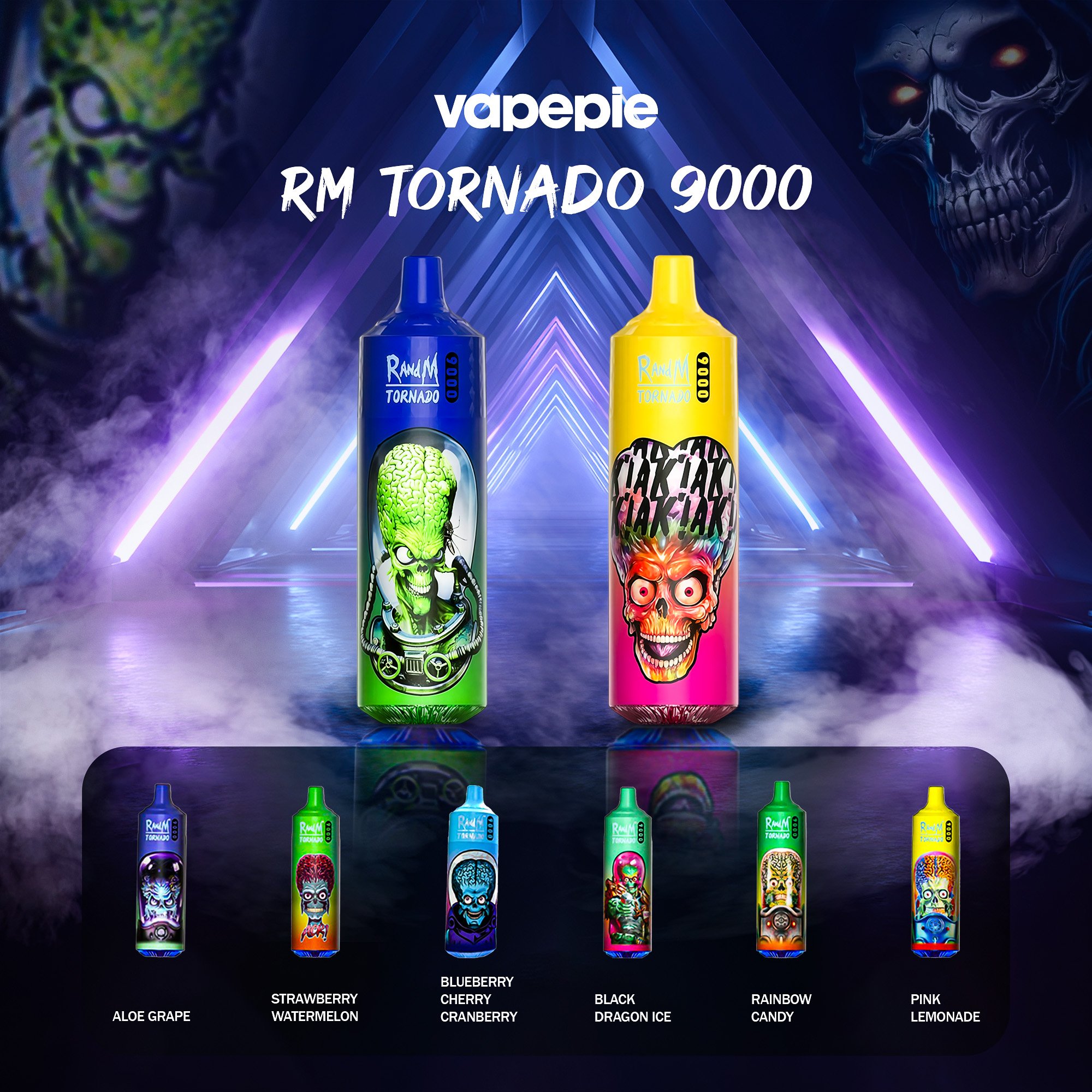 RM Tornado 9000 Puff Disposable Vape – Rechargeable Mesh Coil Device with 43 Flavors