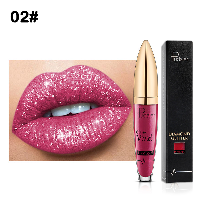 18 Colors Waterproof Diamond Lip Gloss