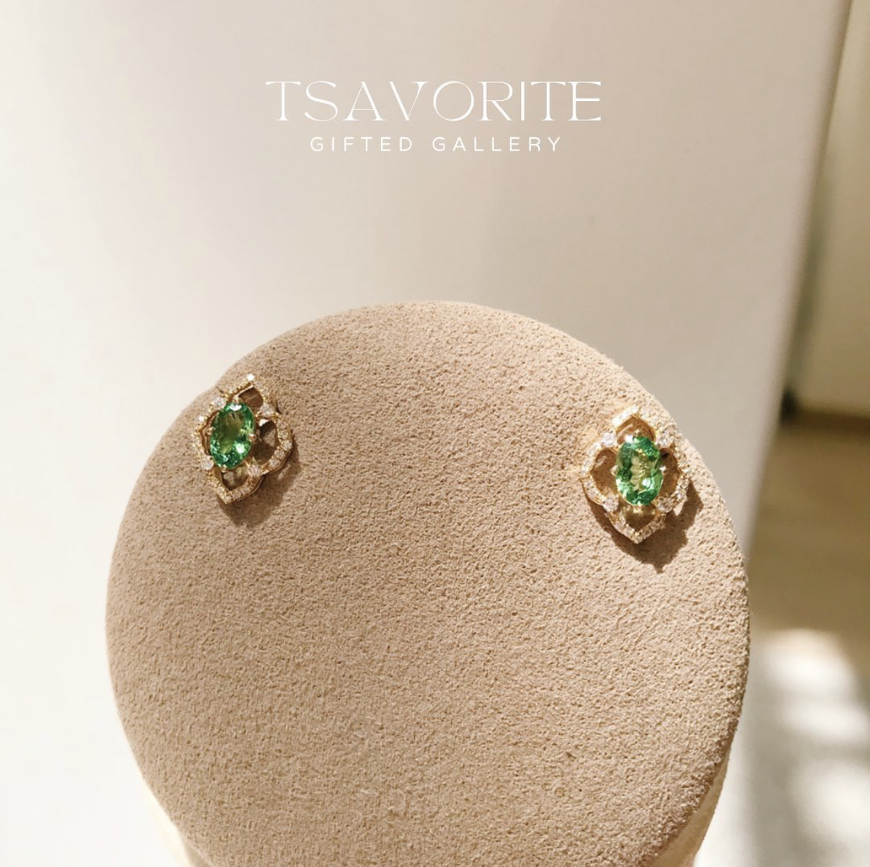 Pre-Order＊Tsavorite Earrings By Gifted Gallery