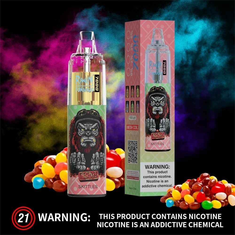 RM TORNADO 7000 AIRFLOW CONTROL SERIES  VAPE DEVICE [Skittles]