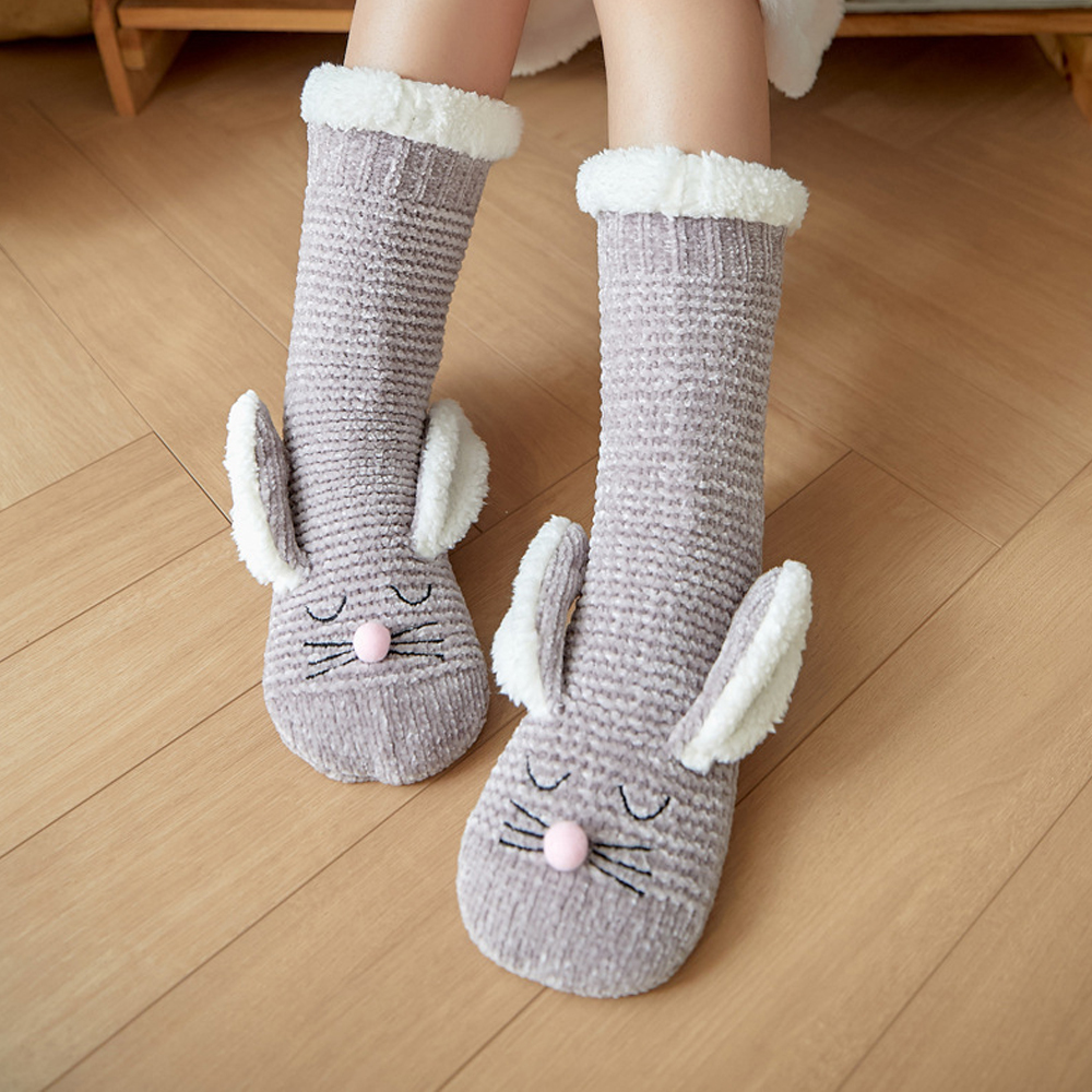 Castillotigo™ Calcetines de felpa con orejas de conejo