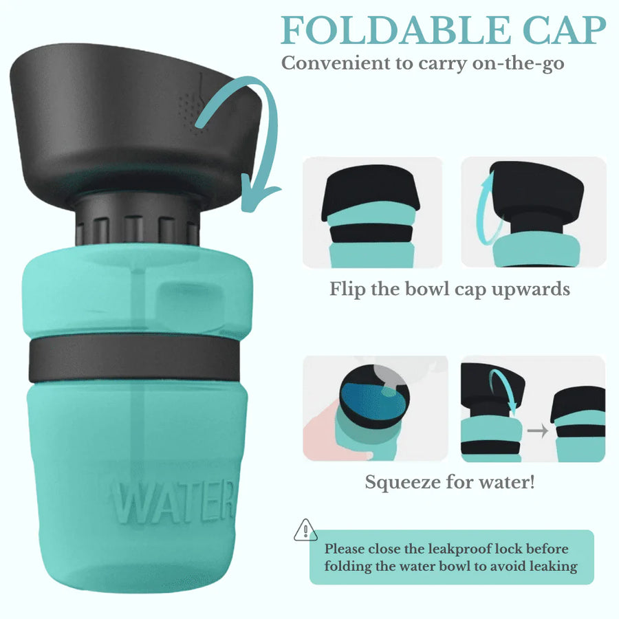 Foldable Cap Outdoor Dog Water Bottle Aerosolry