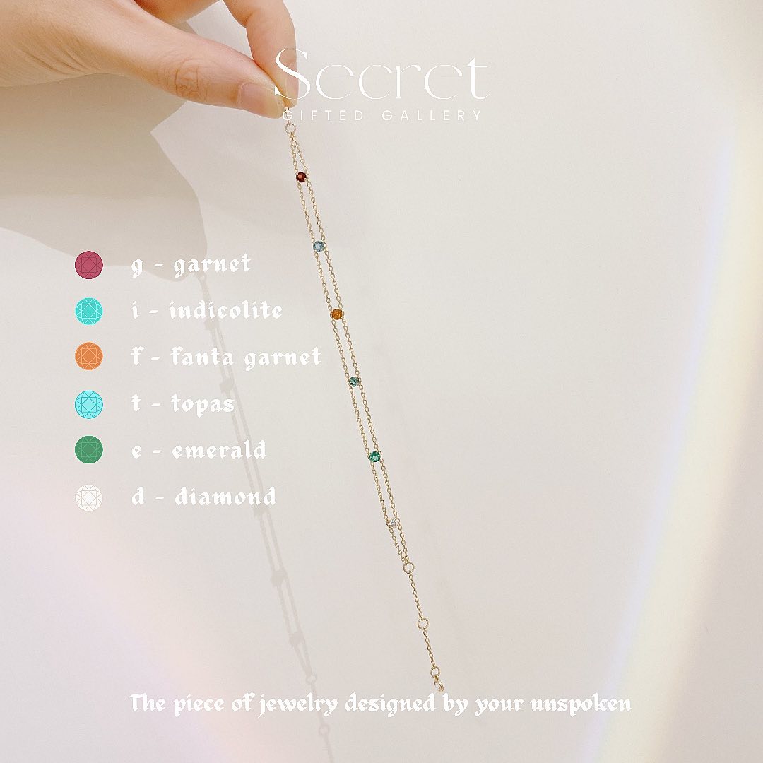【Gifted Gallery．Secret．Acrostic Jewelry】