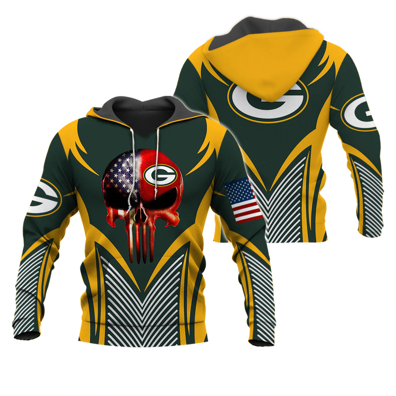 GREEN BAY PACKERS 3D HOODIE GGBBPP018